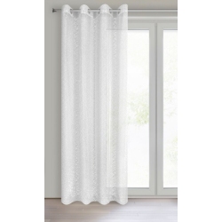Firana gotowa na przelotkach pajęcza sieć biała ażurowa 140x250 cm