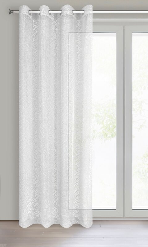 Firana gotowa na przelotkach pajęcza sieć biała ażurowa 140x250 cm Firana gotowa na przelotkach pajęcza sieć biała ażurowa 140x250 cm