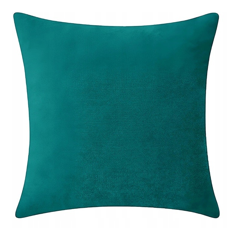 Poszewka dekoracyjna na poduszkę 40x40 miękka velvet turkusowa