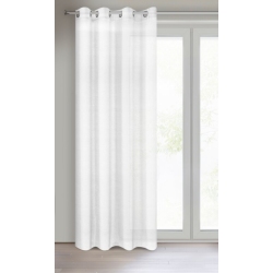Firana nowoczesna na przelotkach z efektem deszczyku biała 140x250 cm