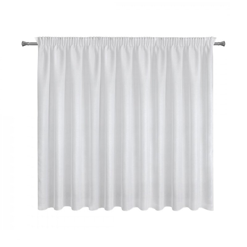Firana gotowa biała woalowa z pionowym wzorem na taśmie 400x150 cm Firana gotowa biała woalowa z pionowym wzorem na taśmie 400x150 cm
