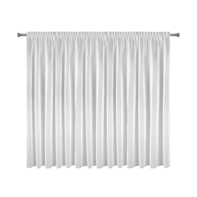 Firana nowoczesna błyszcząca na taśmie biała 350x150 cm Firana nowoczesna błyszcząca na taśmie biała 350x150 cm