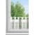 Zazdrostka z bawełny biała ażurowa gotowa na szelkach 150x35 cm