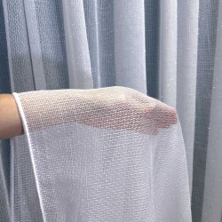 Firana gładka Mechatka połyskująca nić stylowa wys. 300 cm z ołowianką