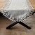 Bieżnik z gipiurą owalny imitacja lnu beżowy stylowy - 60x120 cmn