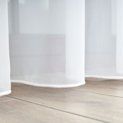Firana gładka biała woal Premium elegancka wys. 330 cm z ołowianką