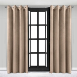 Zasłona welurowa na przelotkach 140x250 velvet gruba beżowa