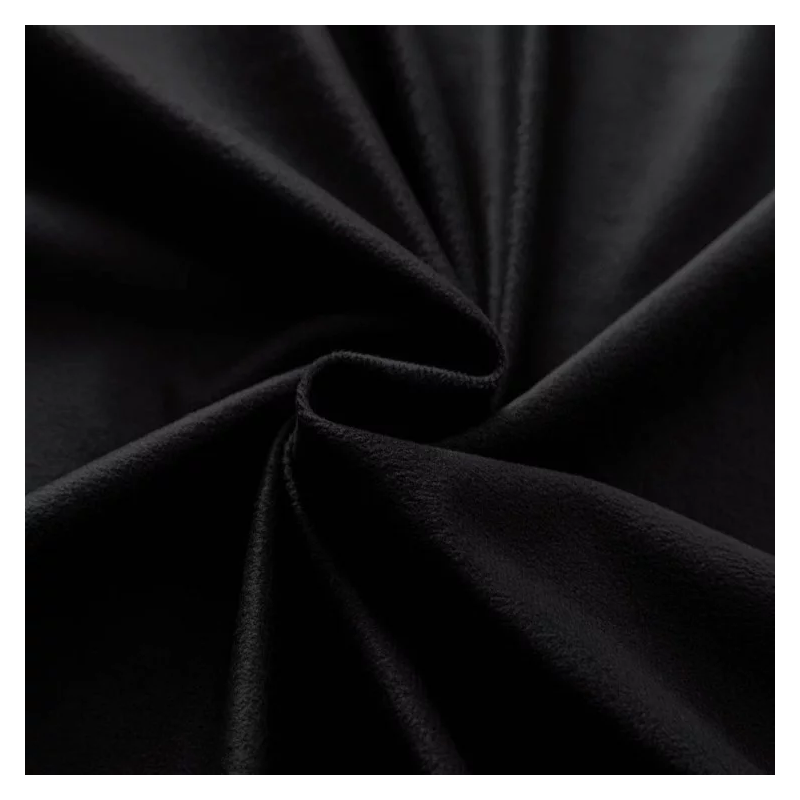 Zasłona welurowa na taśmie 140x250 velvet gruba czarna