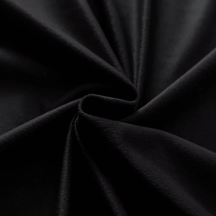 Zasłona welurowa na taśmie 140x250 velvet gruba czarna Zasłona welurowa na taśmie 140x250 velvet gruba czarna