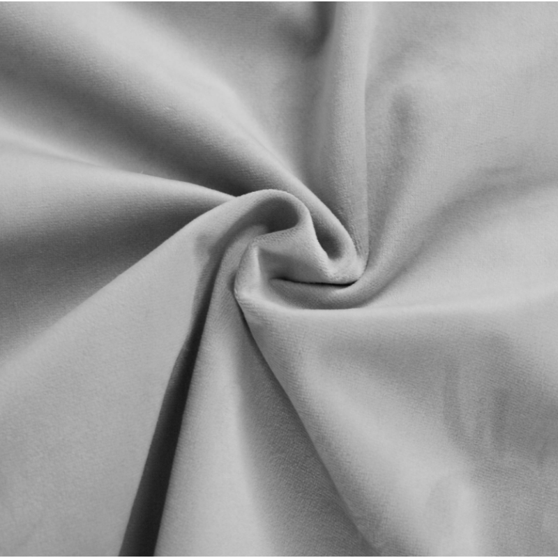 Zasłona welurowa na taśmie 140x250 velvet gruba szara